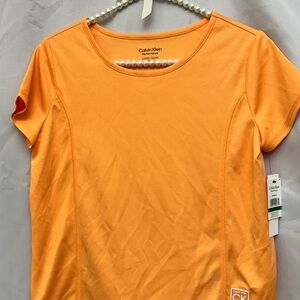 Calvin Klein performance Vibrant Orange Short Sleeve Tee kids NWT